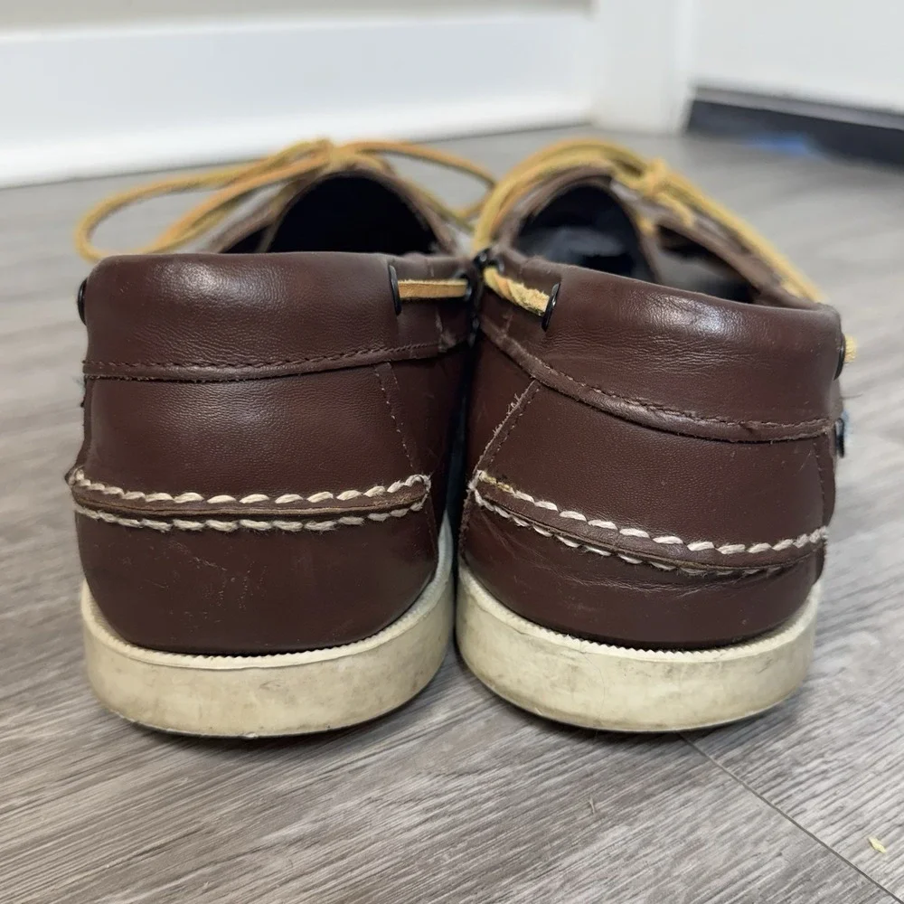 Sebago Docksides Boat Shoes Mens Size 15 M Waxed Brown Leather Preppy Nautical